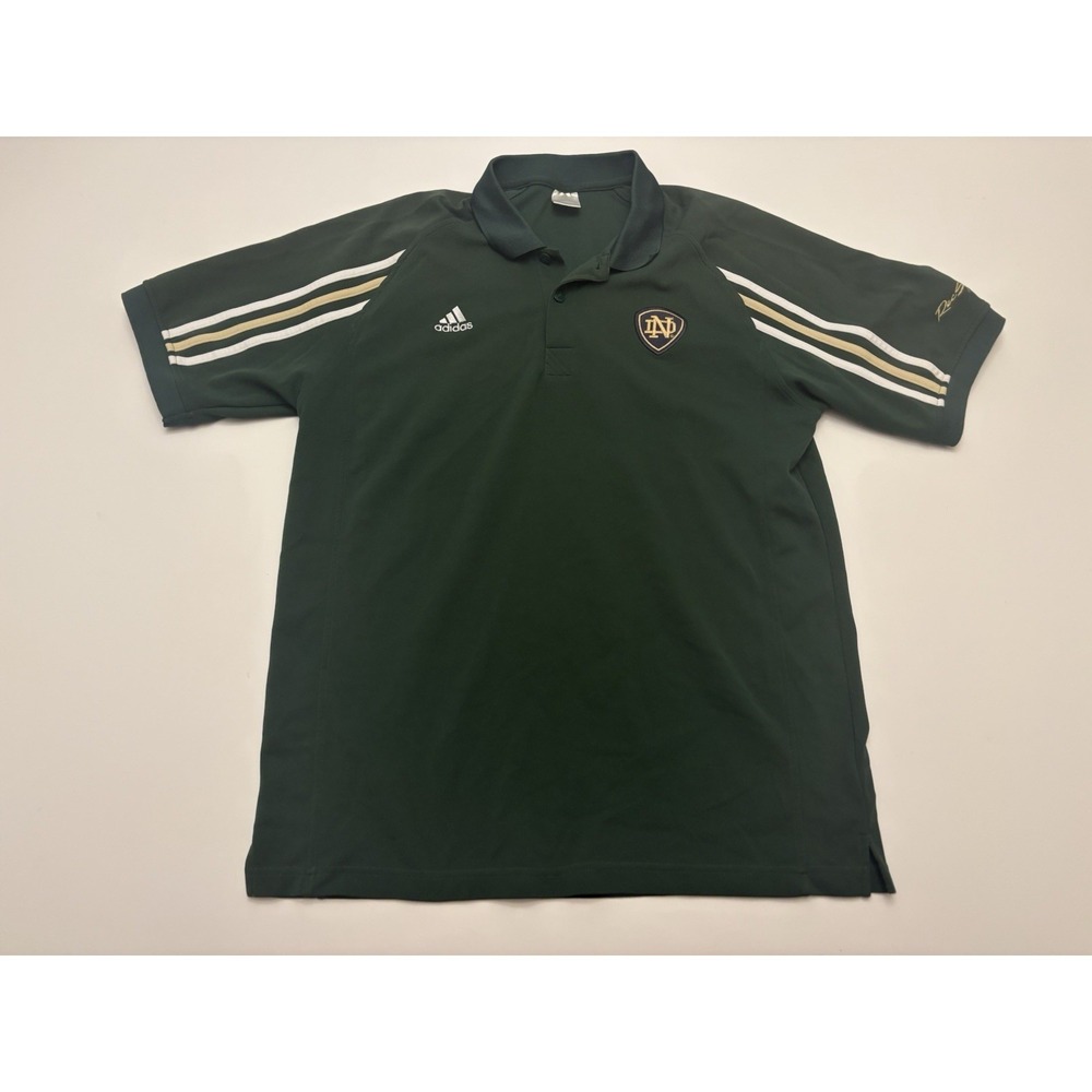 Vintage Adidas Notre Dame Fighting Irish Coaches Polo Shirt - Size Large